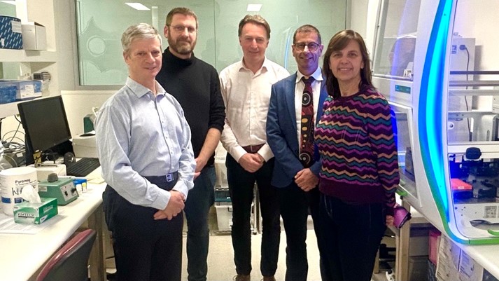 L-R: Mr Lawrence Greed, Mr Richard Allcock, Dr Simon Carrivick, Dr Dimitar Azmanov, Ms Francesca Moore